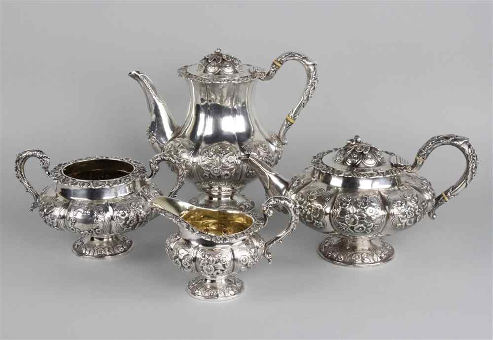 Appraisal: ENGLISH SILVER SERVICE th century London maker's mark WH for