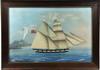 Appraisal: GOUACHE SHIP'S PORTRAIT - Neapolitan Broadside Rendering of British Brigantine