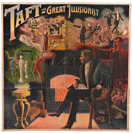 Appraisal: TAFT Taft the Great Illusionist Eight-sheet color lithographed poster showing