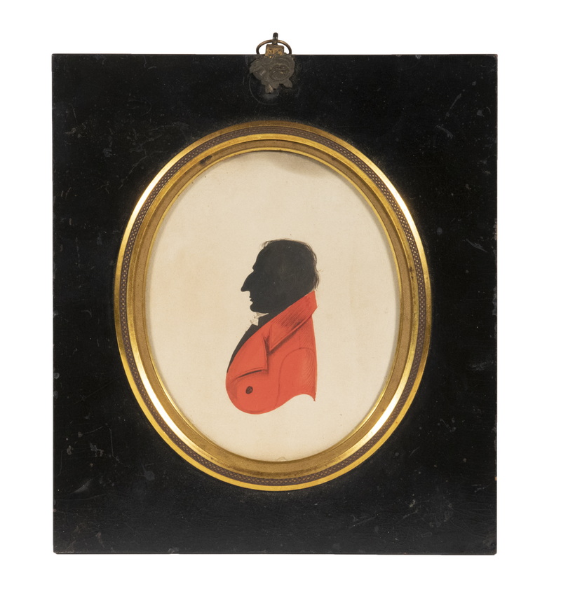 Appraisal: TH C MINIATURE PROFILE PORTRAIT OF AN ENGLISH GENT Circa