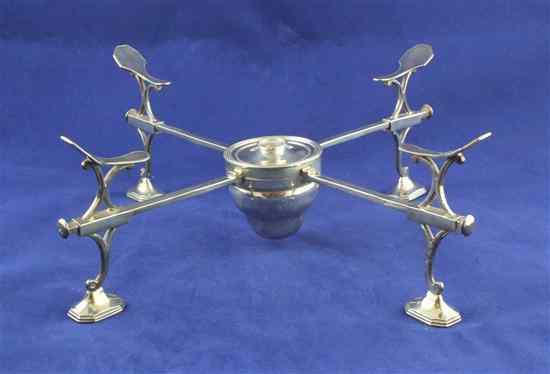 Appraisal: A George III silver dish cross by Peter Ann Bateman