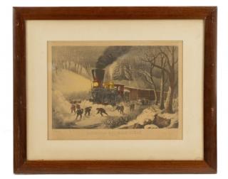 Appraisal: Currier Ives American Railroad Scene Litho Currier Ives American established