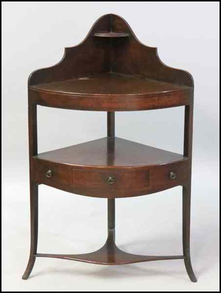 Appraisal: MAHOGANY CORNER TABLE H '' W '' D '' Condition