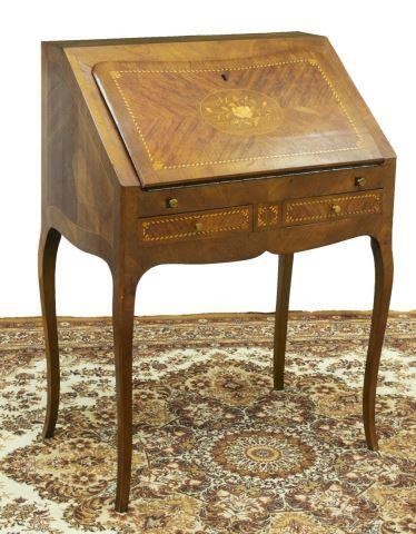 Appraisal: Louis XV style ladies writing desk th c featuring marquetry