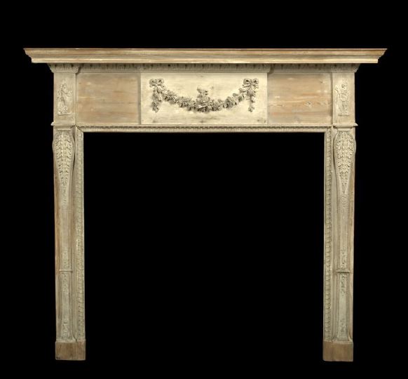 Appraisal: Fine Baltic Neoclassical Pine Fireplace Surround late th century in