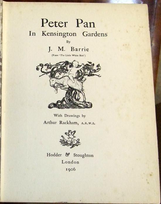 Appraisal: J M Barrie Peter in Pan in Kensington Gardens ill