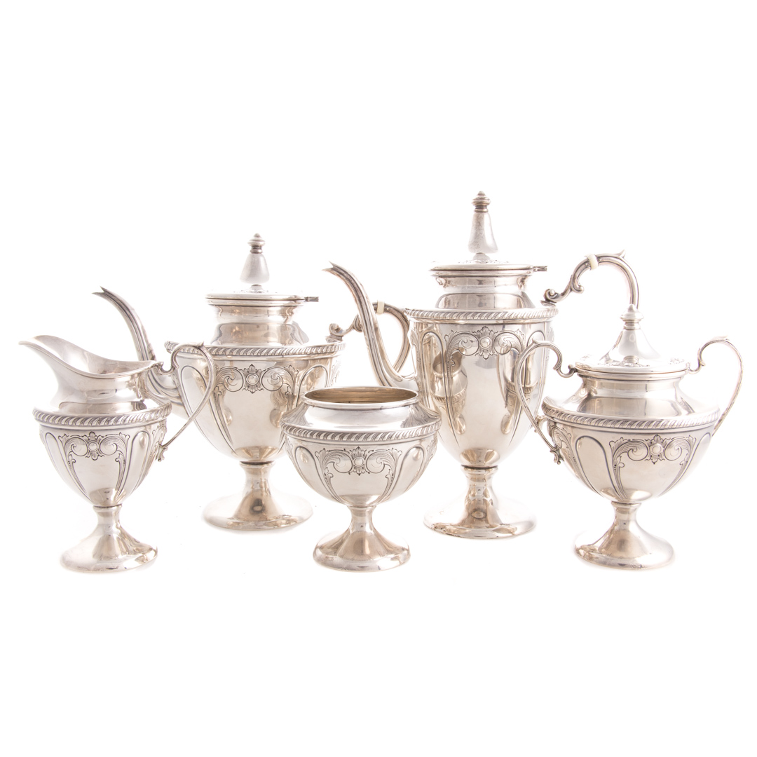 Appraisal: Classical style sterling -pc coffee tea service no maker comprising