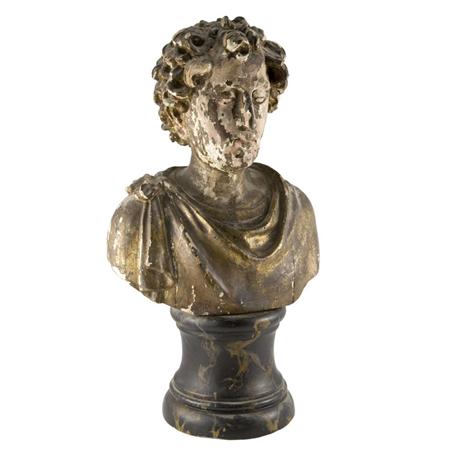 Appraisal: Italian Neoclassical Gilt-Wood Bust of a Nobleman Estimate -