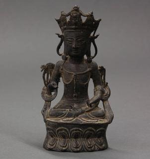 Appraisal: East Asian Bronze Guanyin East Asian bronze Guanyin the benevolent