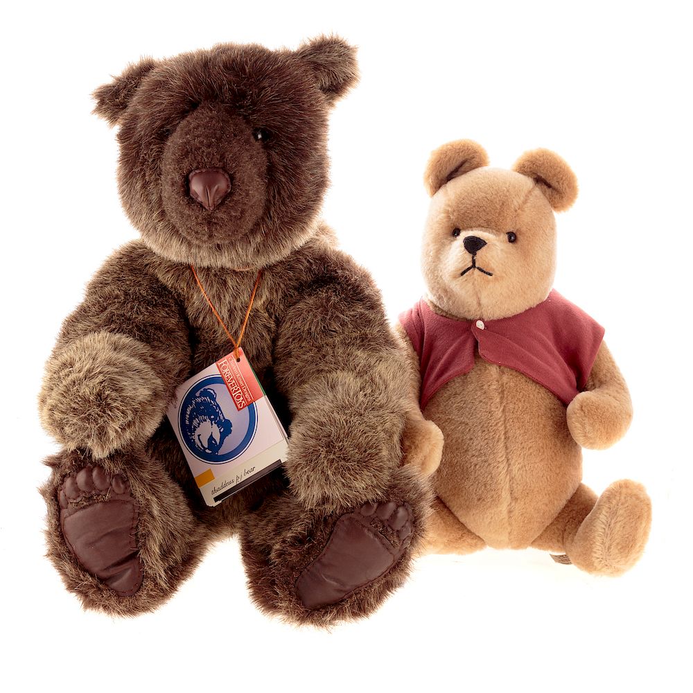 Appraisal: Two Classic Style Designer Teddy Bears R John Wright Winnie-the