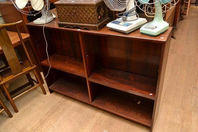 Appraisal: A DANISH ROSEWOOD THREE TIER BOOKCASE A DANISH ROSEWOOD THREE