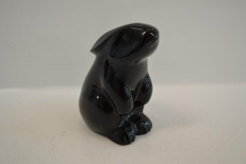 Appraisal: BACCARAT BLACK CRYSTAL BUNNY PAPERWEIGHT