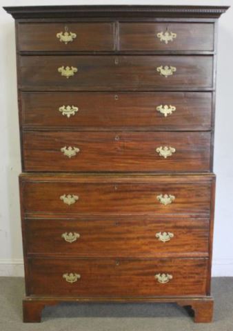 Appraisal: Antique Mahogany Chest on Chest From a Stamford CT location