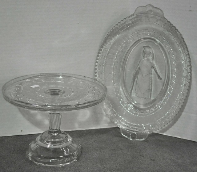 Appraisal: Minerva Cake Stand Bread PlateEAPG by Adams - Cake stand