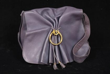 Appraisal: Gucci hand bag with enamel door knocker detail s Dusty