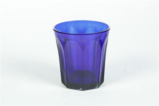 Appraisal: TUMBLER American th century Paneled deep cobalt ''h