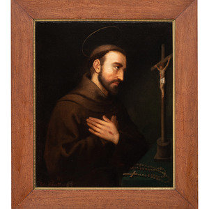 Appraisal: Johann Schmitt German American - St Francis of Assisi oil