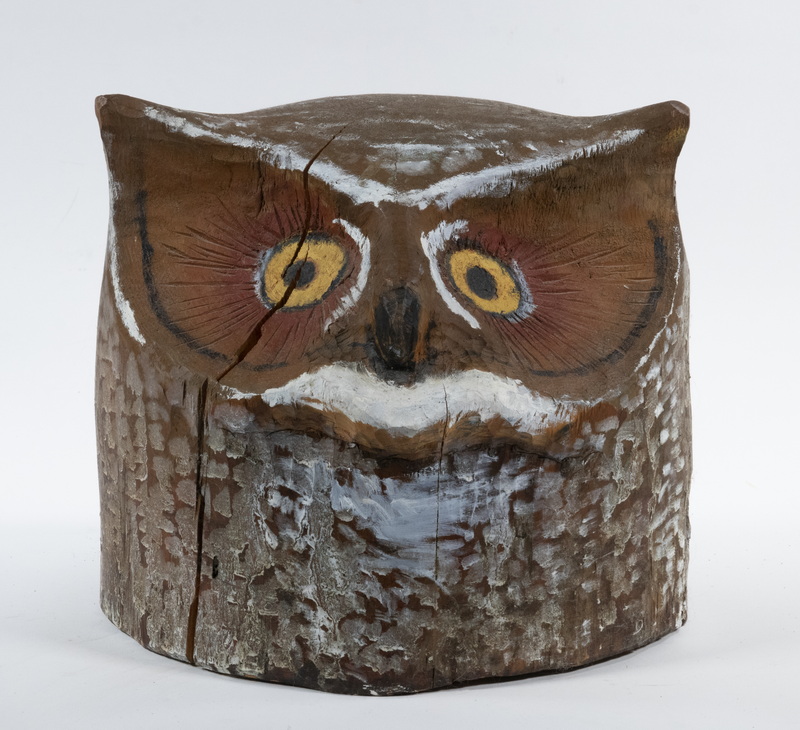 Appraisal: MAINE FOLK ART SCULPTURE BY ELLIOT SWEET - Owl in