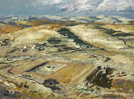 Appraisal: Charles Bush - Mt Herodian Landscape oil on board signed