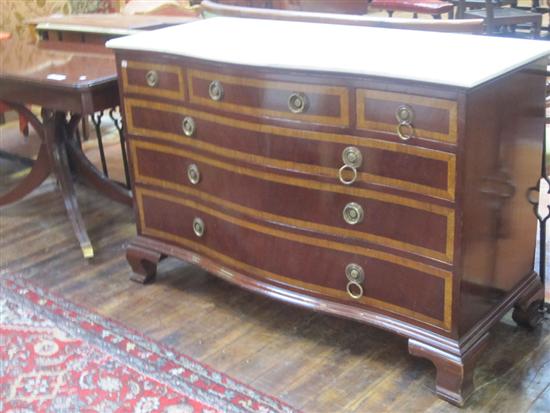 Appraisal: MARBLE TOP CHEST A th C Georgian style white marble