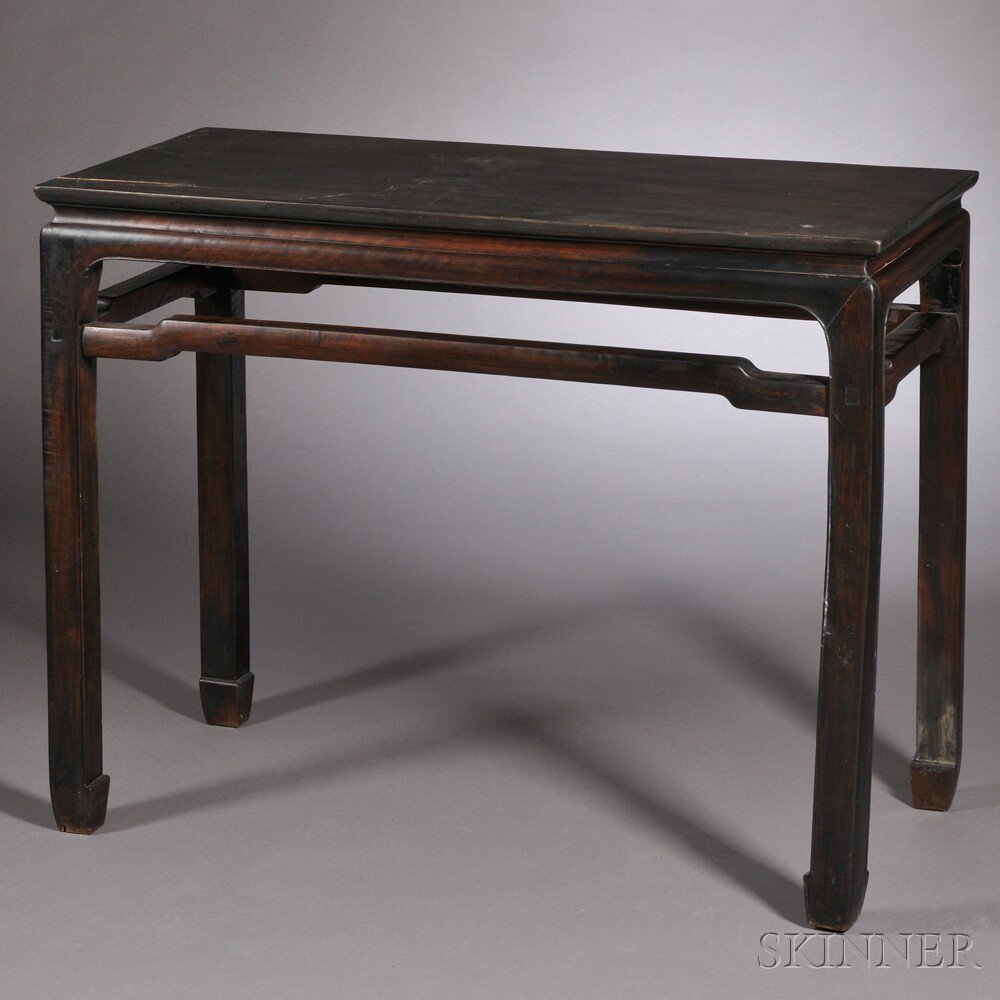 Appraisal: Altar Table China th century the rectangular top above shaped