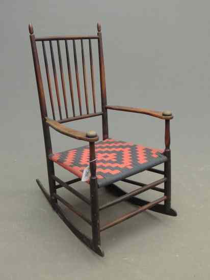 Appraisal: th c Brother Gregory Shaker type rocking chair '' Seat