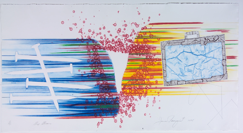 Appraisal: James Rosenquist Slip Stream etching and collograph in colors -