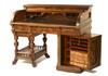 Appraisal: DESK - Circa - fine walnut Victorian tambour C roll