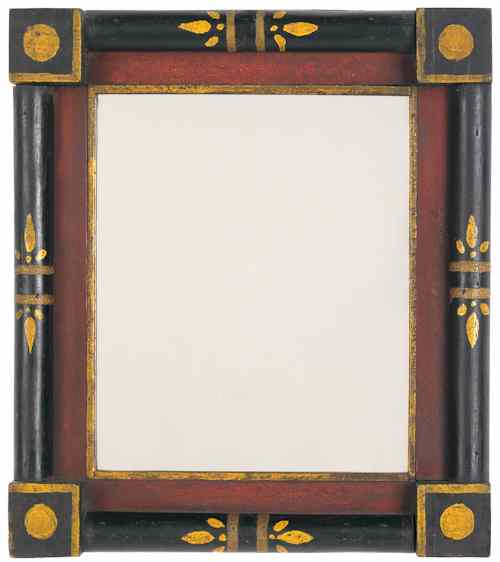 Appraisal: Pennsylvania carved pine frame th c with a red and