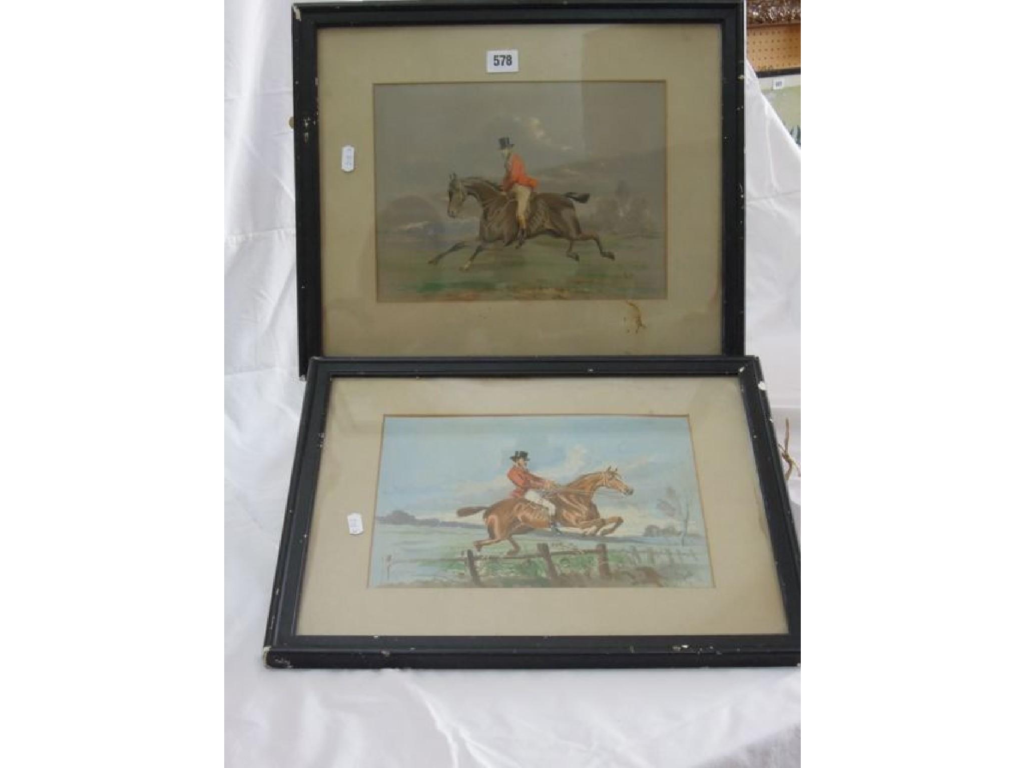 Appraisal: A pair of late th century coloured lithographic prints of