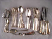 Appraisal: A quantity of silver plated flatware and a Queen Anne