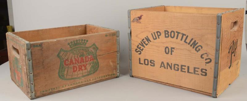 Appraisal: Lot Of up Canada Dry Wood Soda Bottle Crates Includes