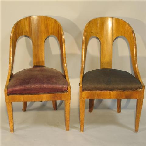 Appraisal: PAIR OF RUSSIAN STYLE TUB CHAIRS The curved tub-form backs