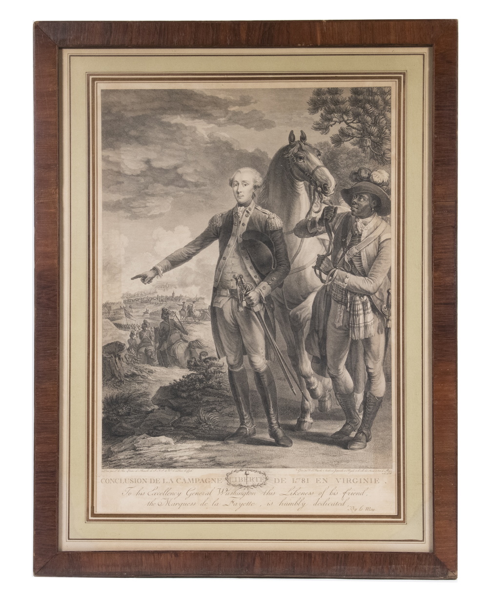 Appraisal: IMPORTANT ENGRAVING OF THE MARQUIS DE LAFAYETTE AMERICAN REVOLUTIONARY WAR