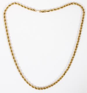 Appraisal: KT GOLD NECKLACE KT GOLD NECKLACE L having a rope