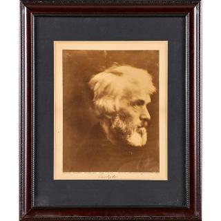 Appraisal: JULIA MARGARET CAMERON British Thomas Carlyle Albumen print framed Signed