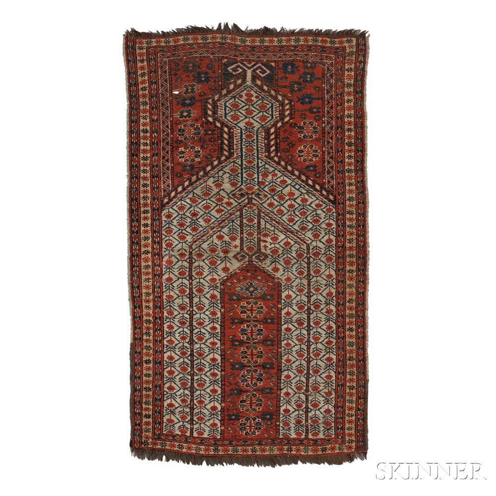 Appraisal: Beshir Prayer Rug West Turkestan mid- th century the large