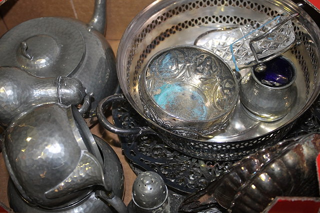 Appraisal: A COLLECTION OF MISCELLANEOUS SILVER PLATED AND OTHER WARES including