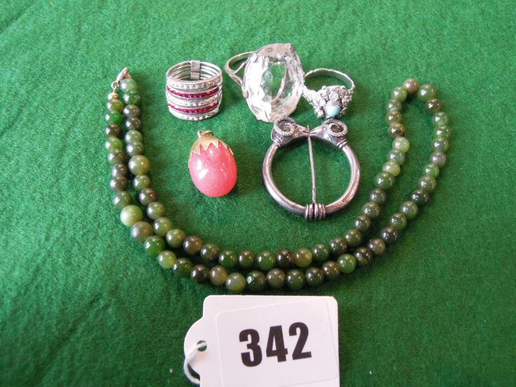 Appraisal: A small collection of assorted jewellery including a large colourless