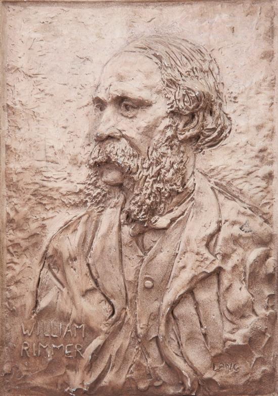 Appraisal: LANG American th century BAS RELIEF OF THE AMERICAN PAINTER