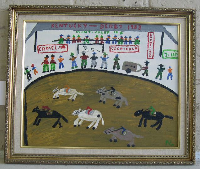 Appraisal: Nilo Lanzas American New Orleans - Kentucky Derby oil on