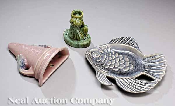 Appraisal: A Group of Three American Art Pottery Pieces including a