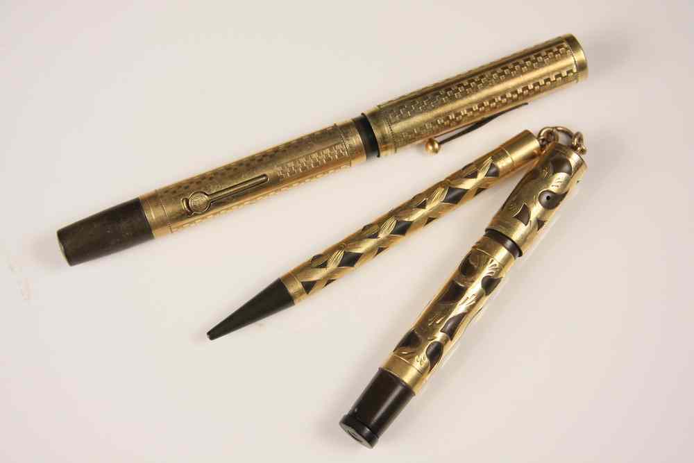 Appraisal: PEN PENCIL SET - Lady's gold filled overlay Waterman piece