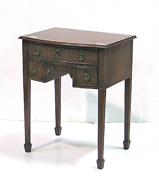 Appraisal: A pair of George III style walnut side tables height