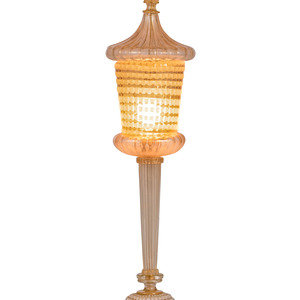 Appraisal: Attributed to Barovier Toso Italian th Century Murano Lamp hand-blown