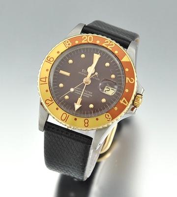 Appraisal: A Gentleman's Rolex GMT Master Watch ca Stainless steel round