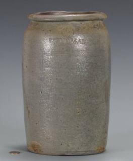 Appraisal: Kentucky Stoneware Jar I Thomas Stoneware pottery jar stamped I