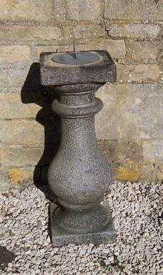 Appraisal: A brass sundial on a granite baluster column and square