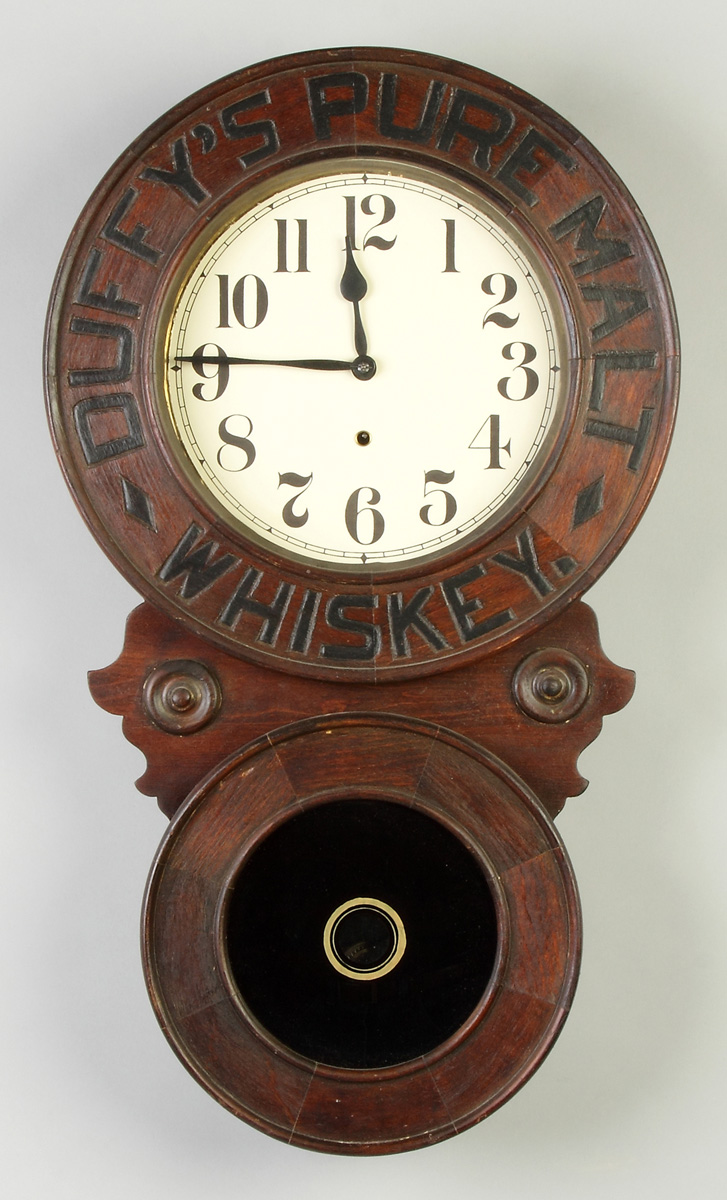 Appraisal: Unusual Duffy's Pure Malt Whiskey Rochester NY Advertising Clock Refinished