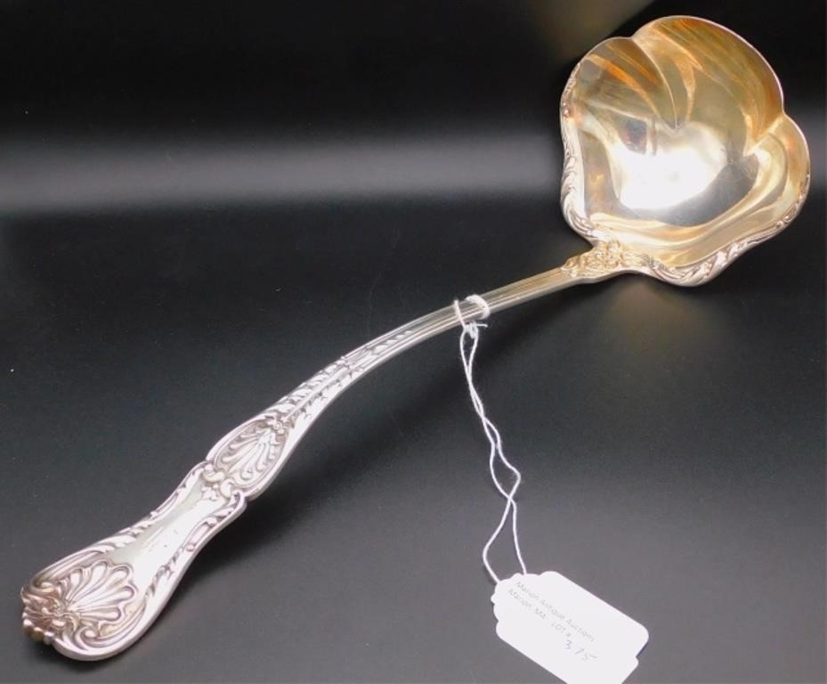 Appraisal: GORHAM STERLING SILVER PUNCH LADLE KINGSpattern Signed on back Gorham